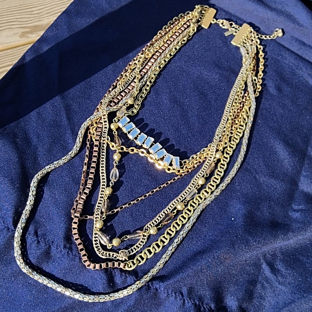 Multi Chain Statement Necklace